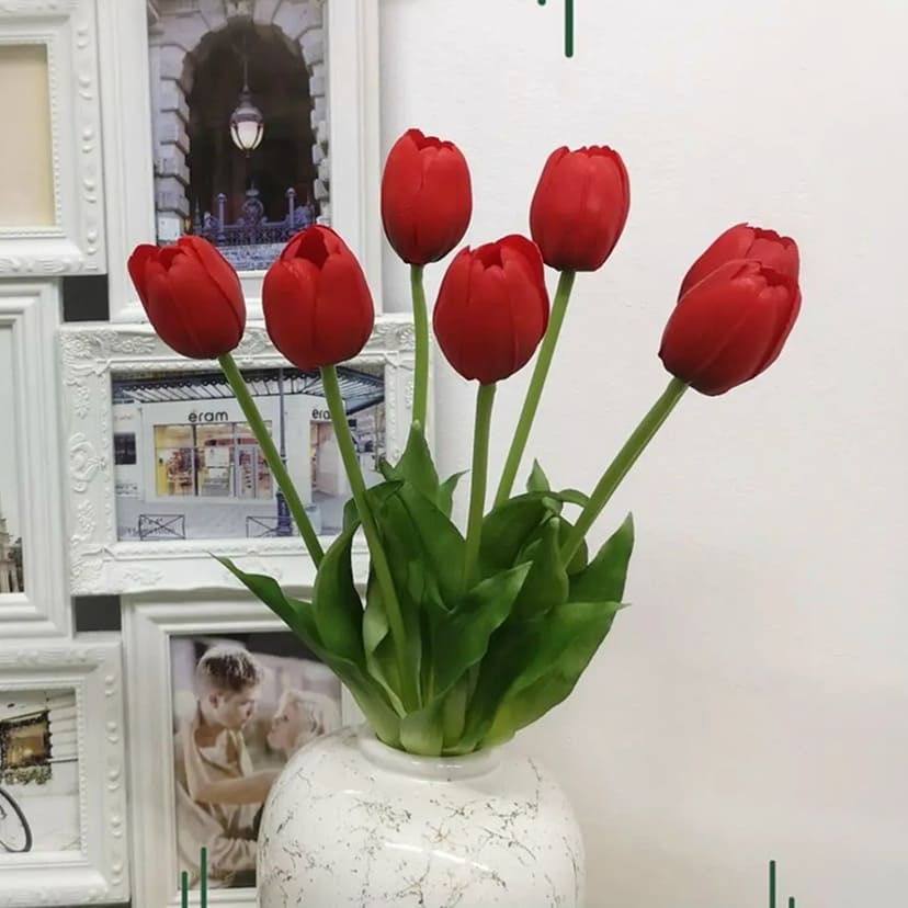 Искусственные цветы в Ижевске | Цветы искусственные «Тюльпаны», красные, букет