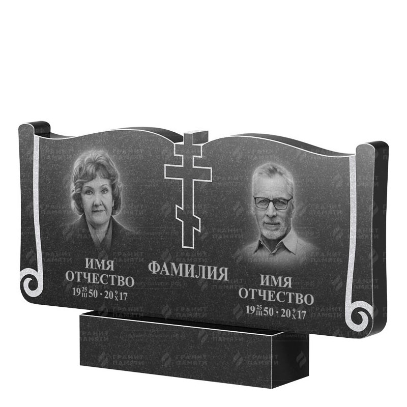 Гранитные памятники в Ижевске | Двойной гранитный памятник ФГ-263