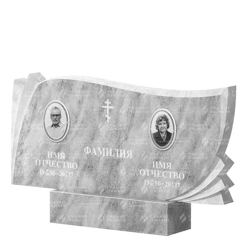 Памятники из мрамора в Ижевске | Двойной мраморный памятник ФМ-265