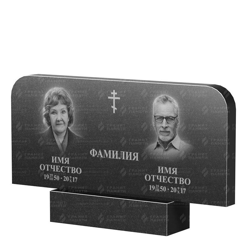 Памятники из гранита двойные в Ижевске | Двойной гранитный памятник ФГ-254
