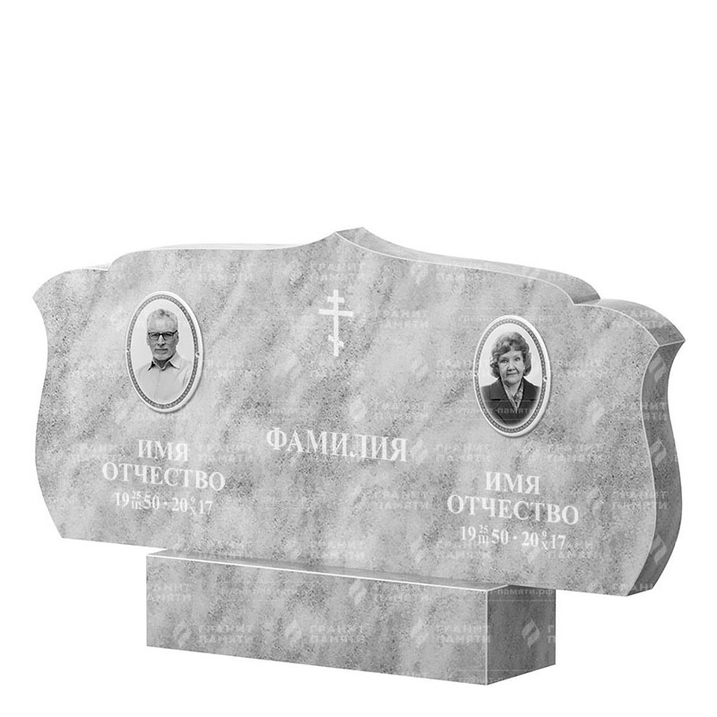 Памятники из мрамора в Ижевске | Двойной мраморный памятник ФМ-130