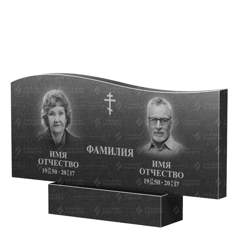 Памятники из гранита двойные в Ижевске | Двойной гранитный памятник ФГ-255