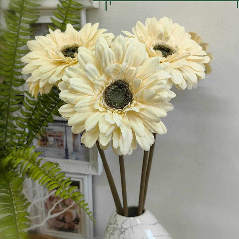 Искусственные цветы в Ижевске | Цветок искусственный «Гербера», молочно-персиковая, одиночный