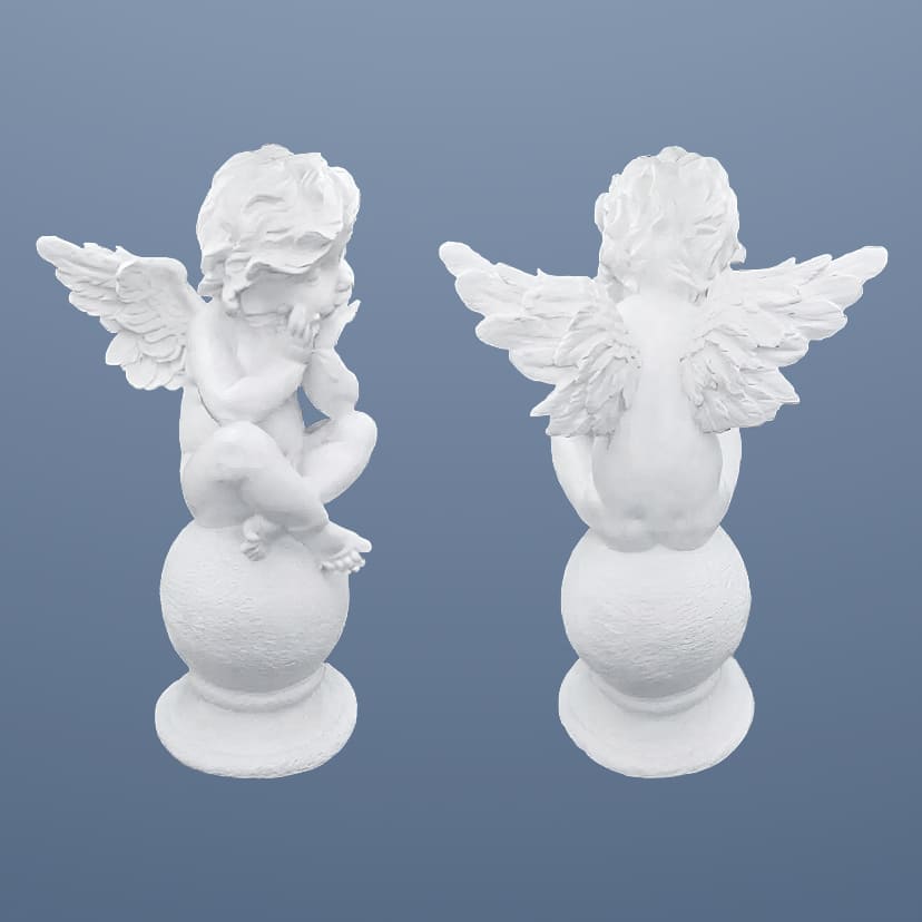 Скульптуры из искусственного мрамора в Ижевске | Скульптура ангел на шаре №1