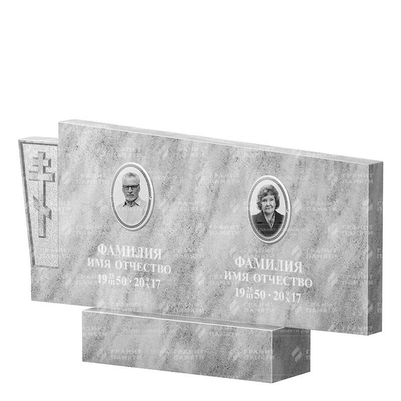 Памятники из мрамора в Ижевске | Двойной мраморный памятник ФМ-137