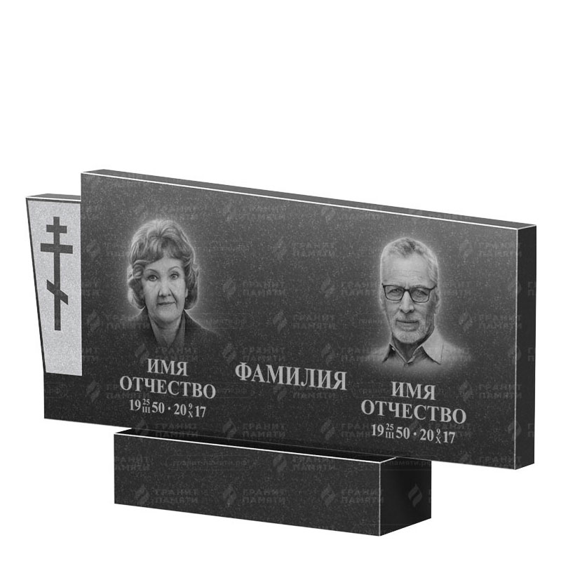 Памятники из гранита двойные в Ижевске | Двойной гранитный памятник ФГ-137