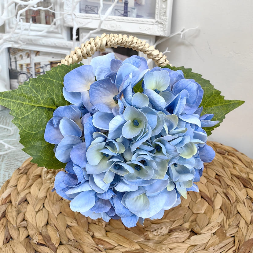 Искусственные цветы в Ижевске | Цветок искусственный «Гортензия», голубая, одиночный