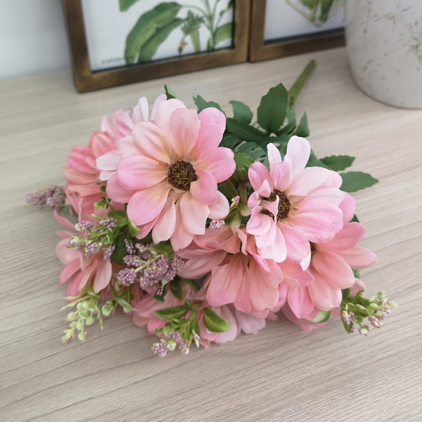 Искусственные цветы в Ижевске | Цветы искусственные «Ромашки с бутонами», розовые, букет