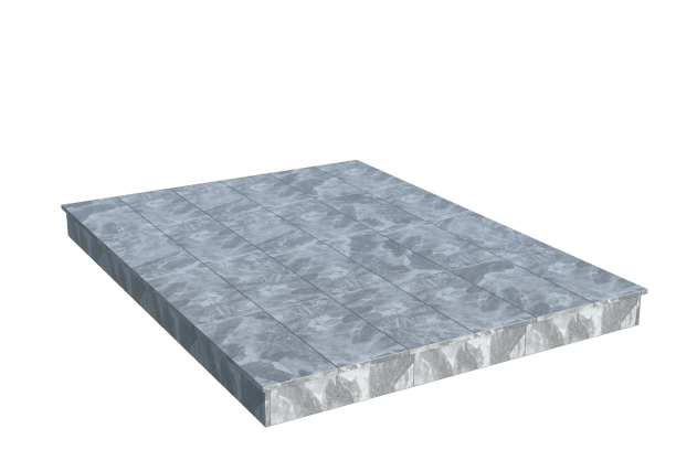 Площадки на могилу в Ижевске | Площадка с вертикальной (15 см) мраморной облицовкой