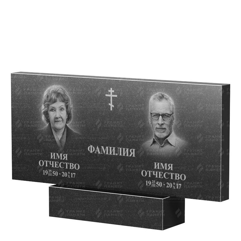 Памятники из гранита двойные в Ижевске | Двойной гранитный памятник, прямой