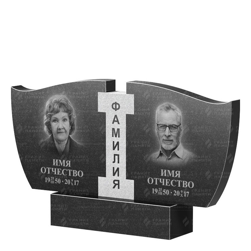 Памятники из гранита двойные в Ижевске | Двойной гранитный памятник ФГ-138