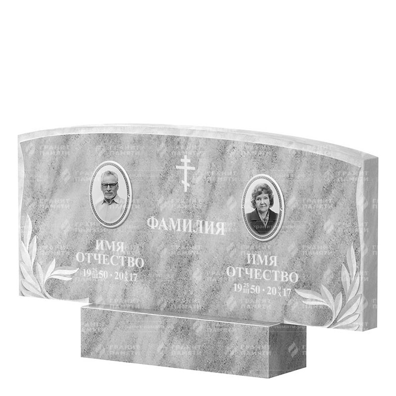 Памятники из мрамора в Ижевске | Двойной мраморный памятник ФМ-135