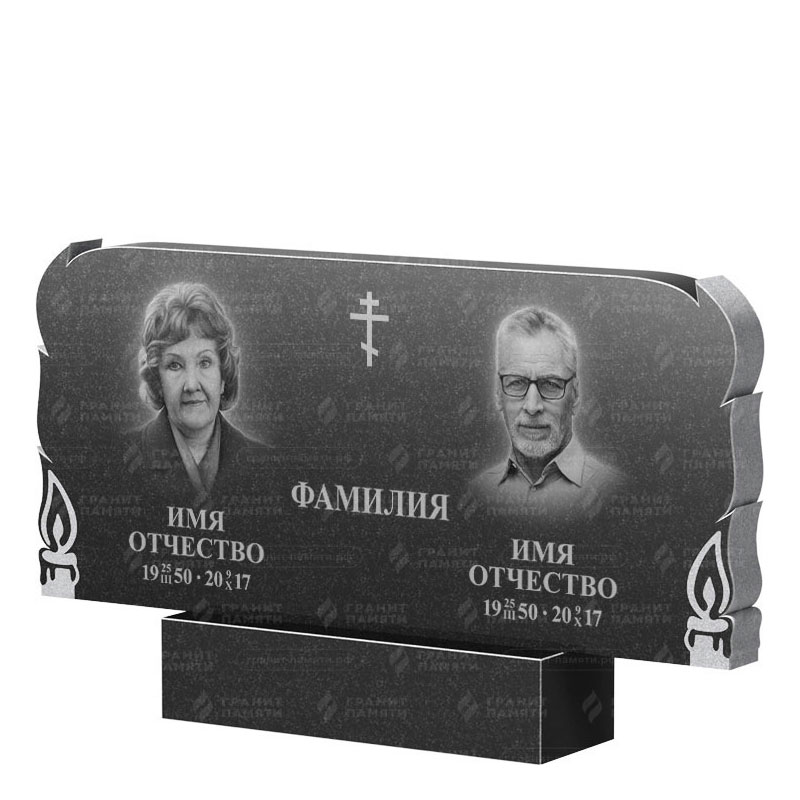 Памятники из гранита двойные в Ижевске | Двойной гранитный памятник ФГ-133