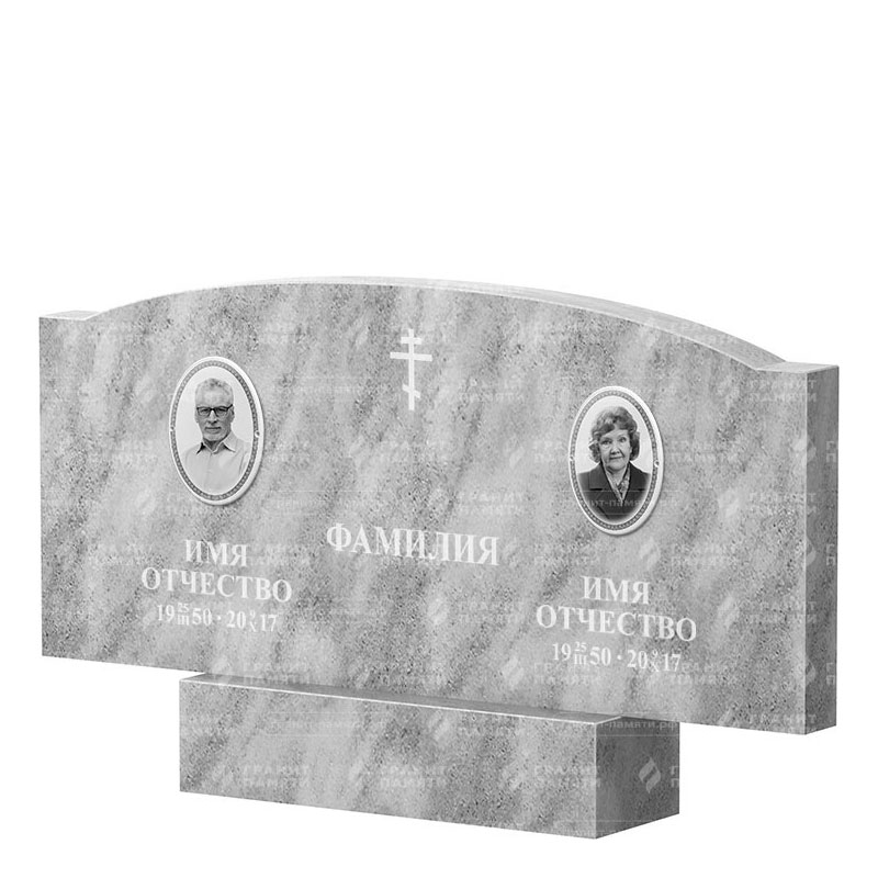 Памятники из мрамора в Ижевске | Двойной мраморный памятник ФМ-257