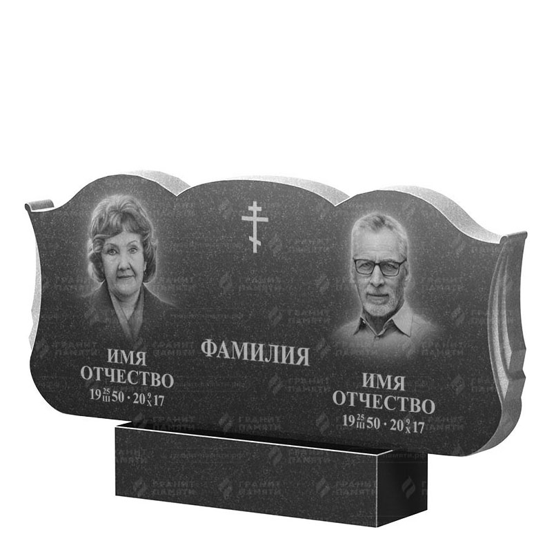 Гранитные памятники в Ижевске | Двойной гранитный памятник ФГ-261