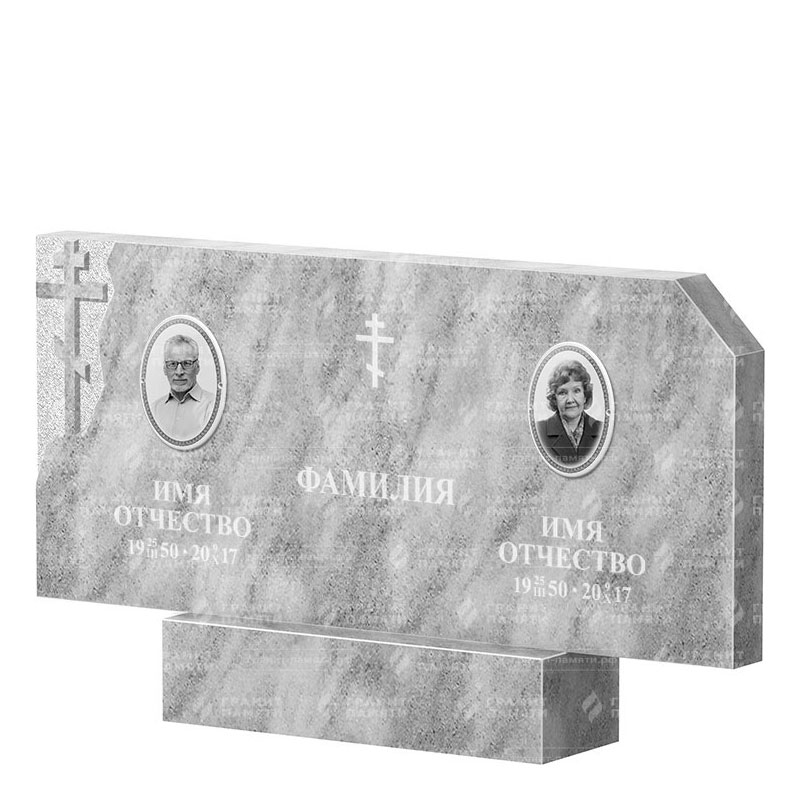 Памятники из мрамора в Ижевске | Двойной мраморный памятник ФМ-134
