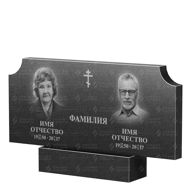 Памятники из гранита двойные в Ижевске | Двойной гранитный памятник ФГ-253