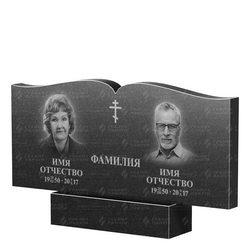 Гранитные памятники в Ижевске | Двойной гранитный памятник ФГ-259