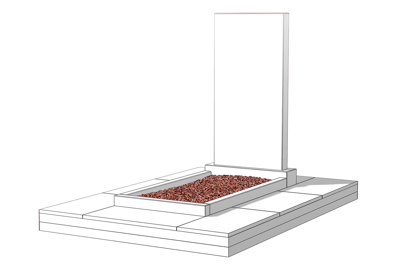 Засыпка цветника камушками в Ижевске