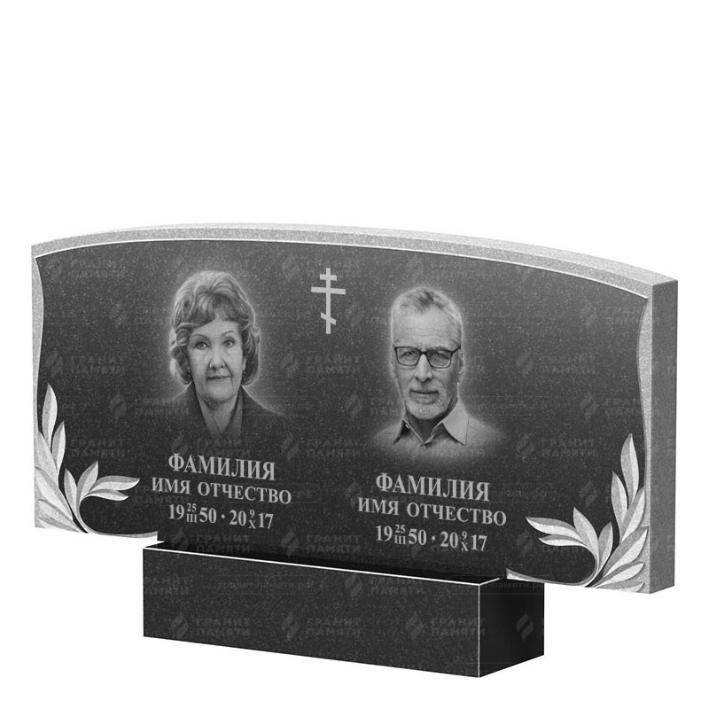 Памятники из гранита двойные в Ижевске | Двойной гранитный памятник ФГ-135