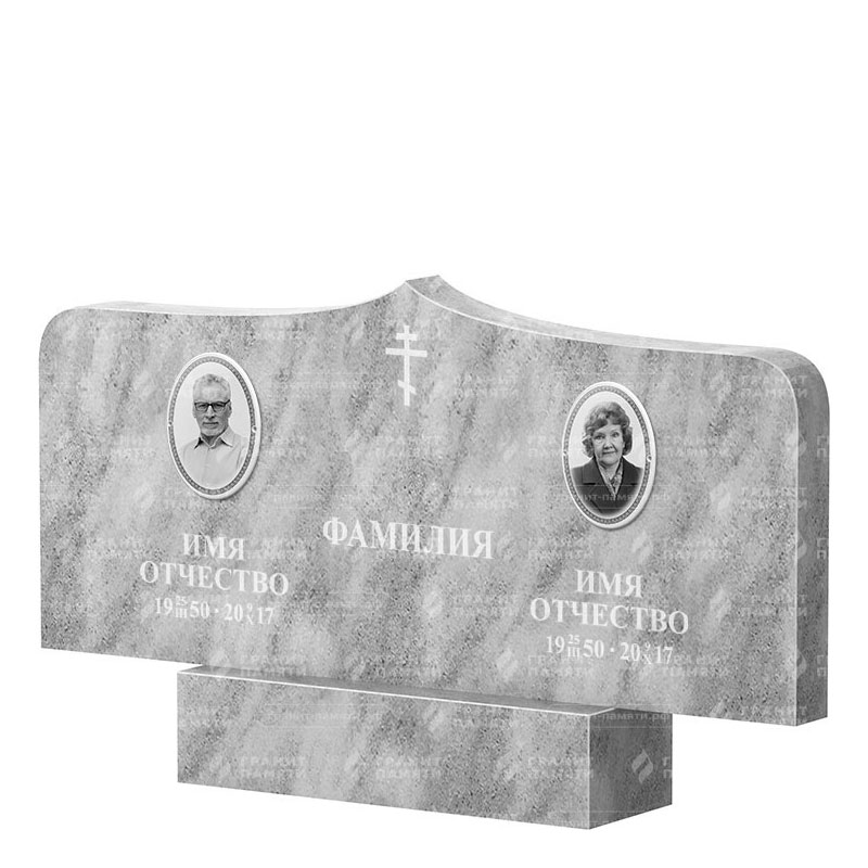 Памятники из мрамора в Ижевске | Двойной мраморный памятник ФМ-260