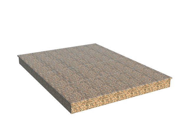 Площадки на могилу в Ижевске | Площадка с вертикальной (15 см) облицовкой Южно-султаевским гранитом