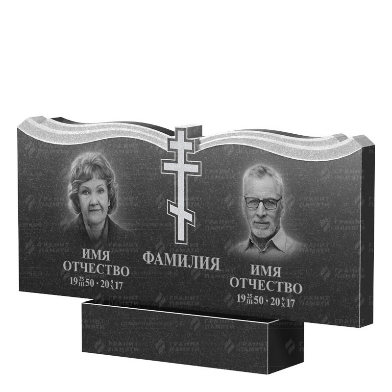 Гранитные памятники в Ижевске | Двойной гранитный памятник ФГ-262