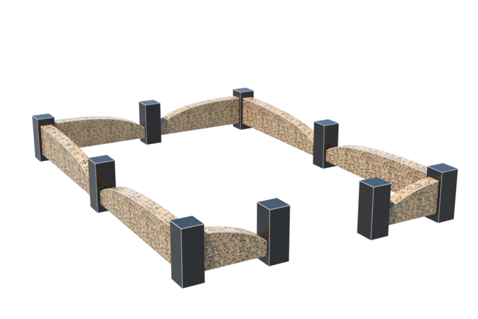 Цоколи на могилу в Ижевске | Цоколь на могилу №0046