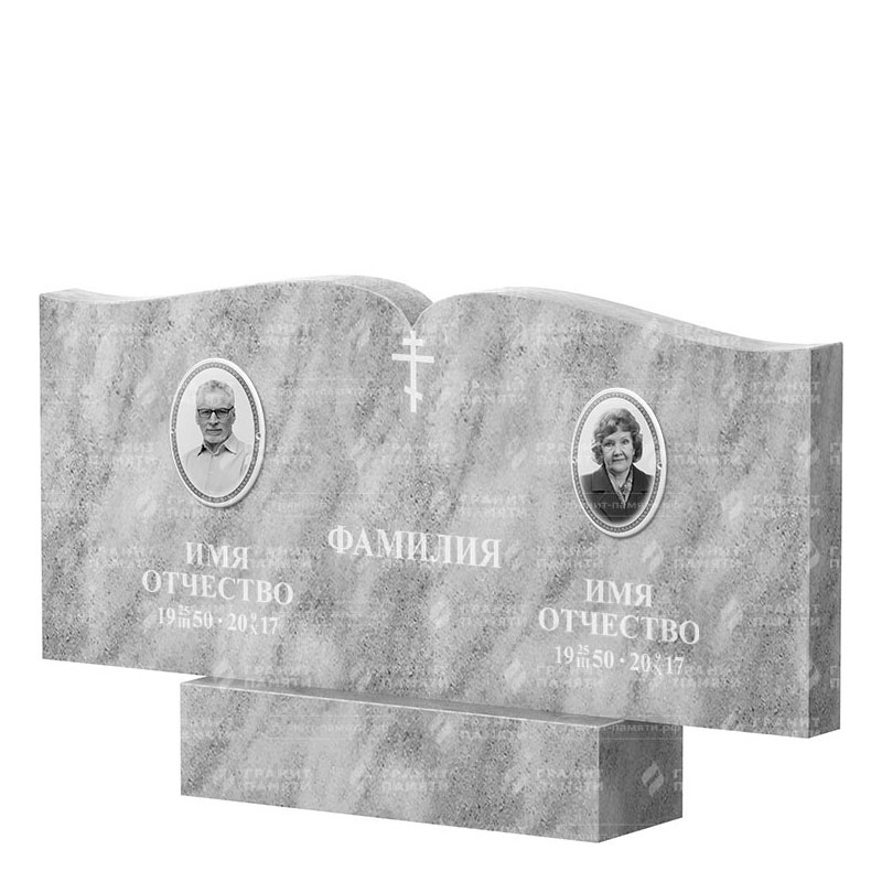 Памятники из мрамора в Ижевске | Двойной мраморный памятник ФМ-259