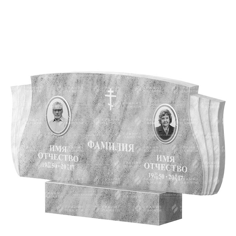Памятники из мрамора в Ижевске | Двойной мраморный памятник ФМ-264