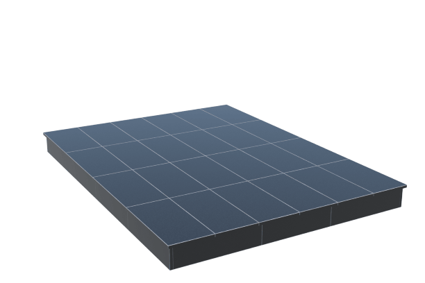 Площадки на могилу в Ижевске | Площадка с вертикальной (15 см) облицовкой гранитом Габбро