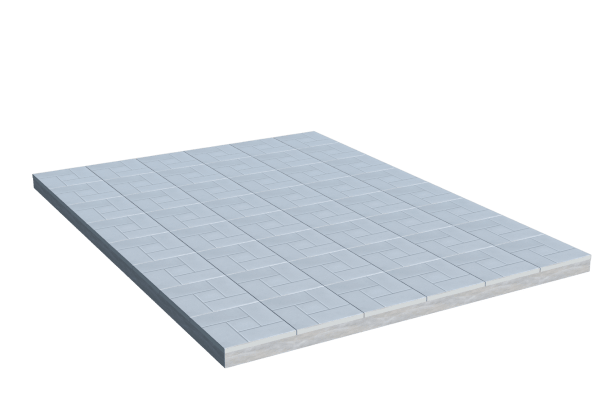 Площадки на могилу в Ижевске | Площадка с тротуарной плиткой