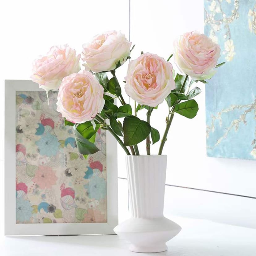 Искусственные цветы в Ижевске | Цветок искусственный «Роза пионовидная», молочно-розовая, одиночный