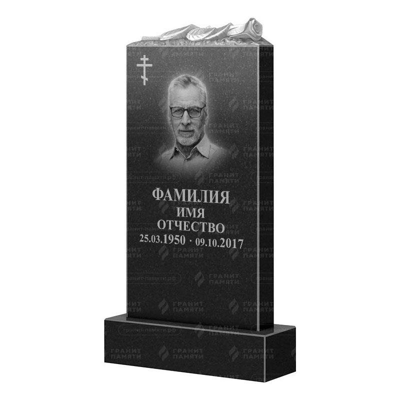Памятники из гранита с цветами в Ижевске | Гранитный памятник ФГ-105