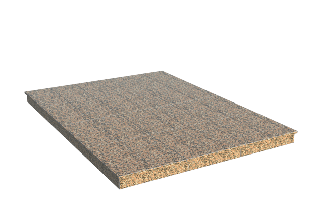 Площадки на могилу в Ижевске | Площадка с вертикальной (10 см) облицовкой Южно-султаевским гранитом