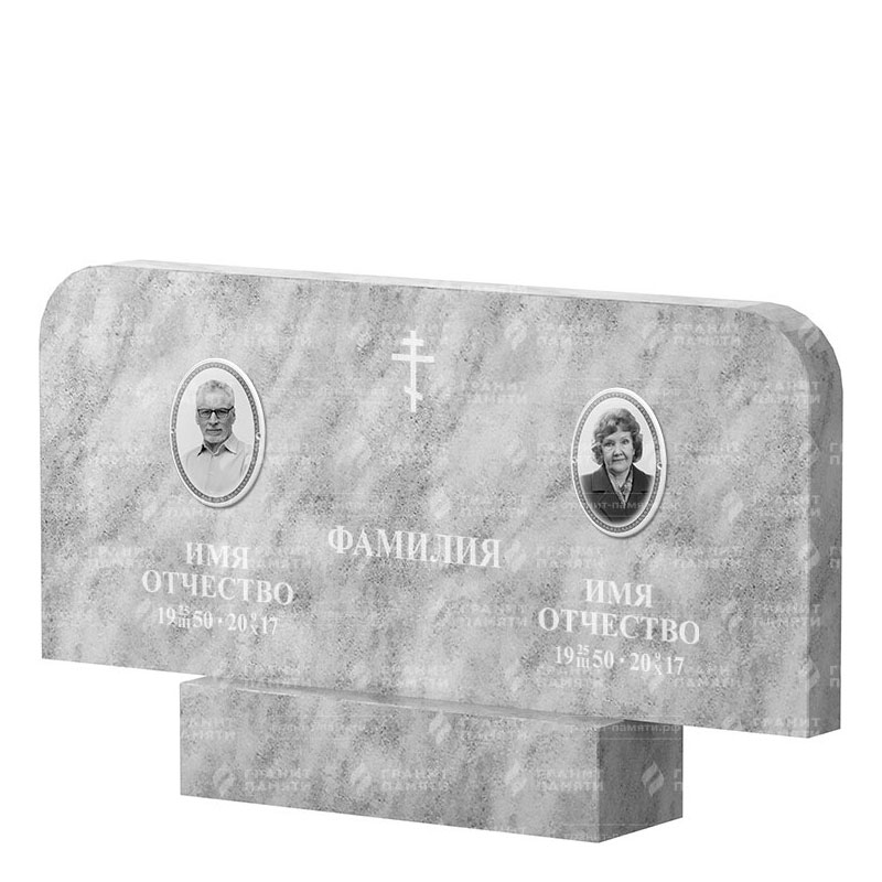 Памятники из мрамора в Ижевске | Двойной мраморный памятник ФМ-254
