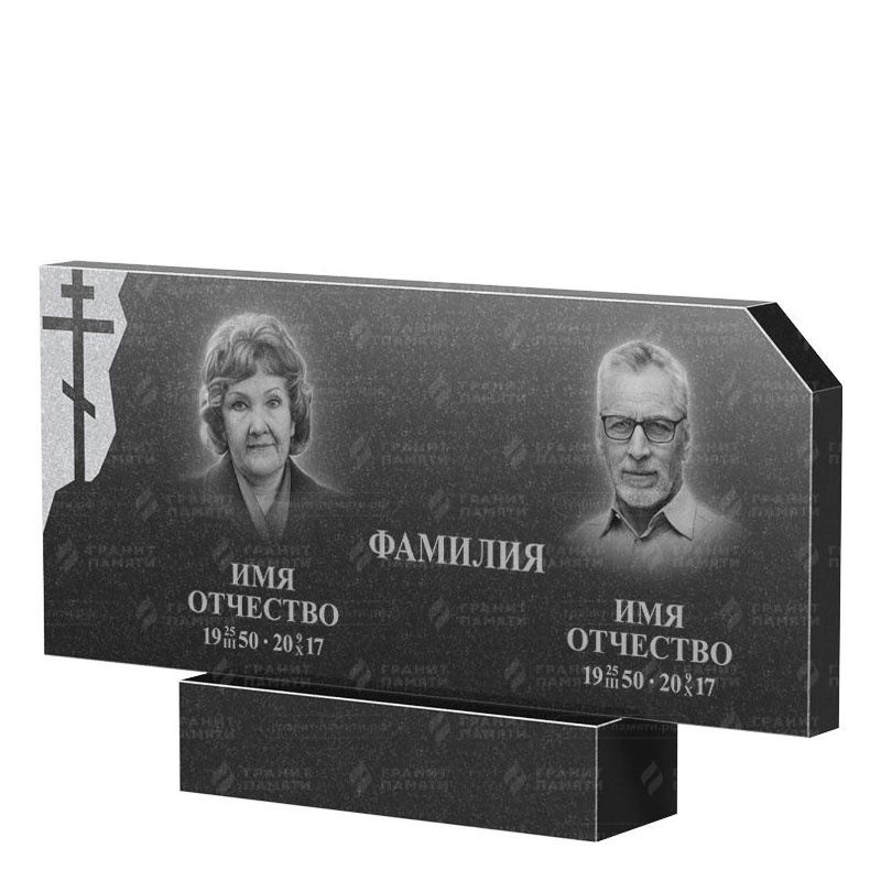 Памятники из гранита двойные в Ижевске | Двойной гранитный памятник ФГ-134