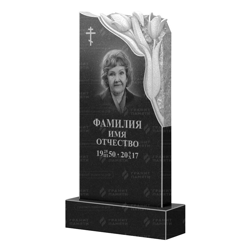 Памятники из гранита с цветами в Ижевске | Гранитный памятник ФГ-113